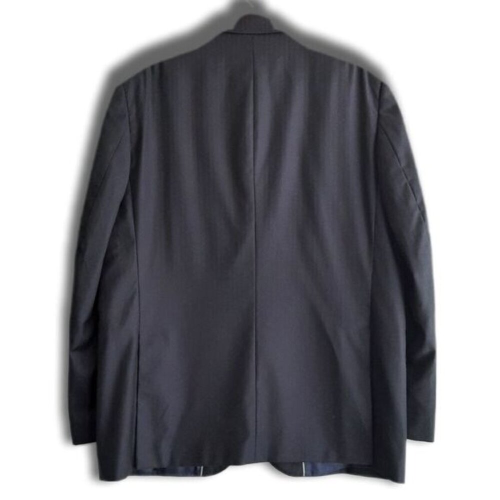 SACOOR BROTHERS Portugal Super 130's Virgin Wool Blazer Jacket Navy Men's Sz 42 - Picture 7 of 16